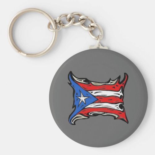 Puerto Rico Flag of Reggaeton Keychain Puerto Rico Flag of Reggaeton Keychain