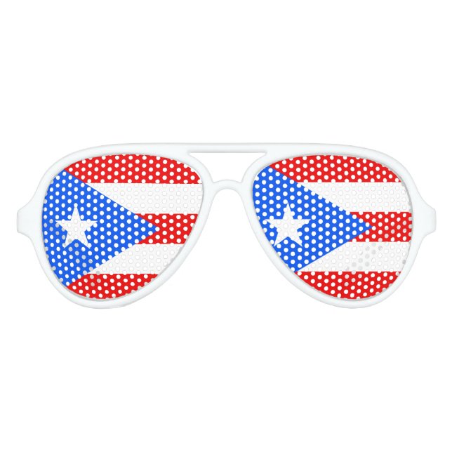Puerto Rico flag party shades sunglasses (Front)