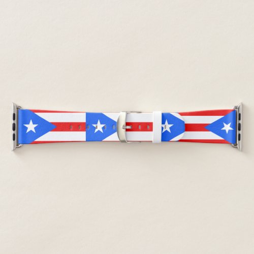 Puerto Rico Flag Pattern Apple Watch Band