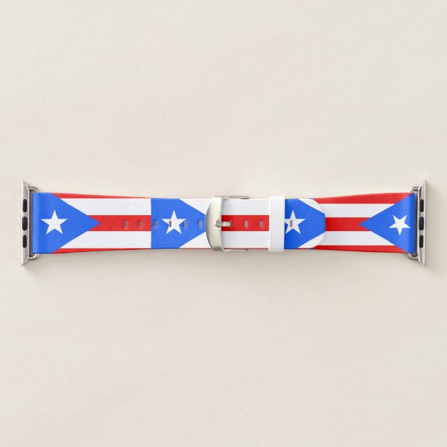 Puerto Rico Flag Pattern Apple Watch Band (Band)