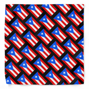 Puerto Rico flag pattern bandana