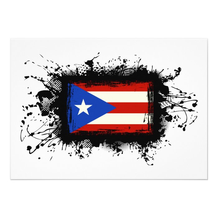 Puerto Rico Flag Personalized Announcement