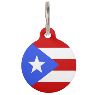 Puerto Rico flag Pet ID Tag