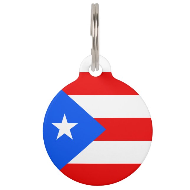 Puerto Rico Flag Pet Name Tag (Back)