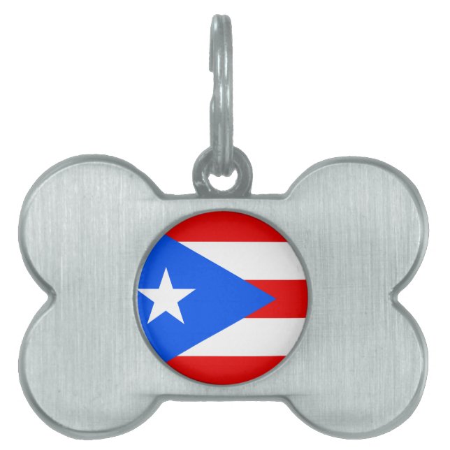 Puerto Rico Flag Pet Tag (Front)