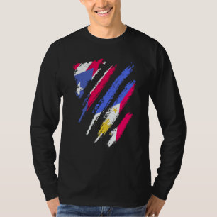 Puerto Rico Flag Philippines Grown Patriot Country T-Shirt