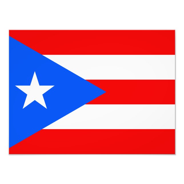 Puerto Rico Flag Photo Print (Front)