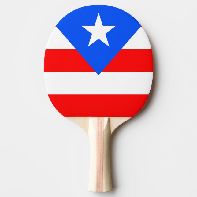 Puerto Rico Flag Ping Pong Paddle (Front)