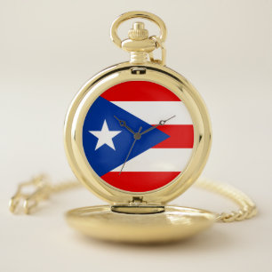 Puerto Rico flag Pocket Watch