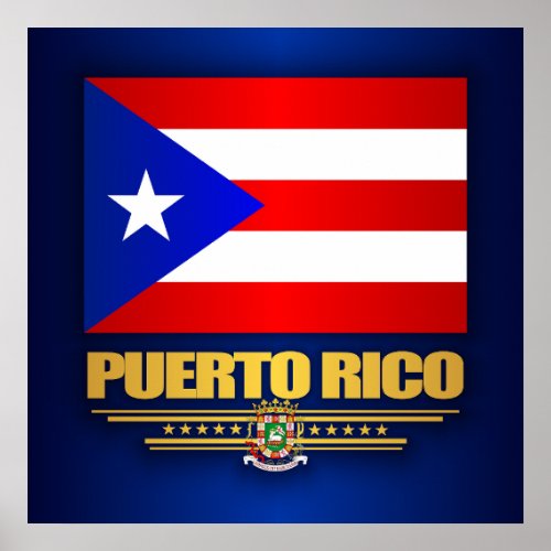 Puerto Rico Flag Poster