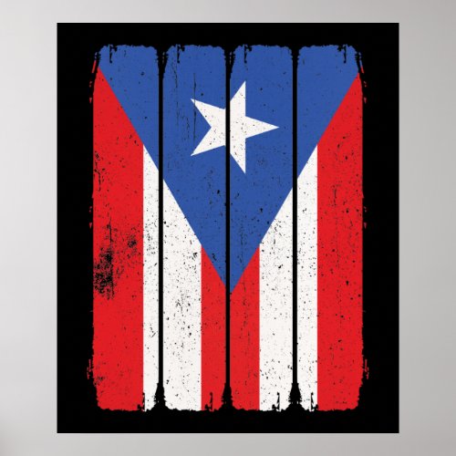 Puerto Rico Flag Poster