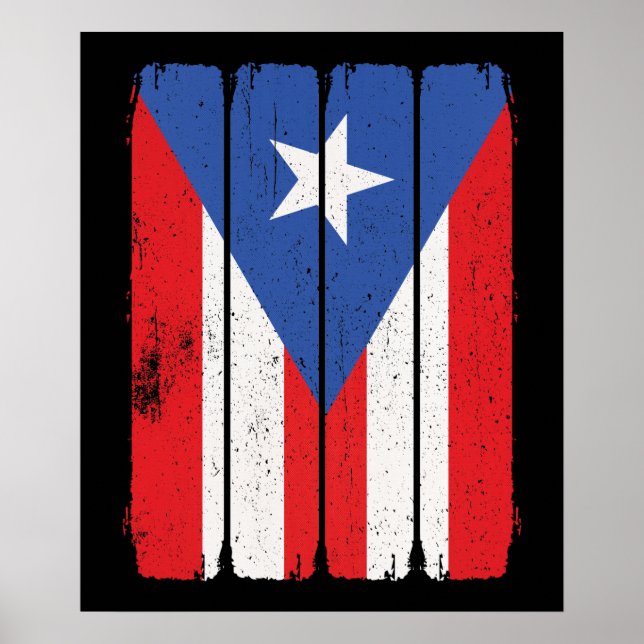 Puerto Rico Flag Poster (Front)