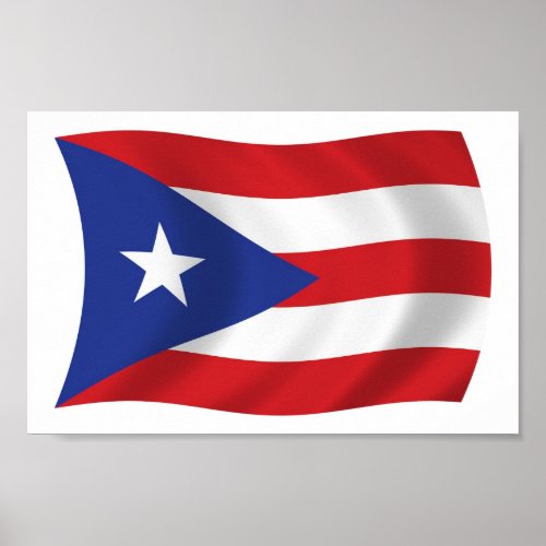 Puerto Rico Flag Poster Print