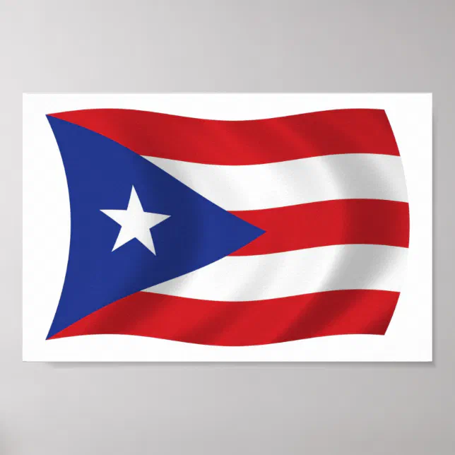 Puerto Rico Flag Poster Print | Zazzle