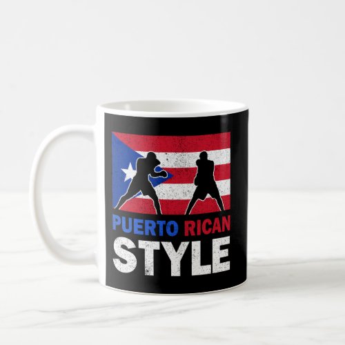 Puerto Rico Flag Puerto Rican Boxing Club Coffee Mug