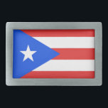 Puerto Rico Flag Rectangular Belt Buckle<br><div class="desc">The flags of Puerto Rico represent and symbolize the island and people of Puerto Rico. The most commonly used flags of Puerto Rico are the current flag, which represents the people of the commonwealth of Puerto Rico; municipal flags, which represent the different regions of the island; political flags, which represent...</div>