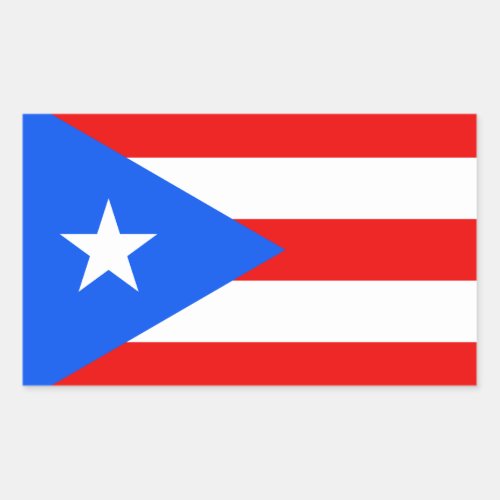Puerto Rico Flag Rectangular Sticker