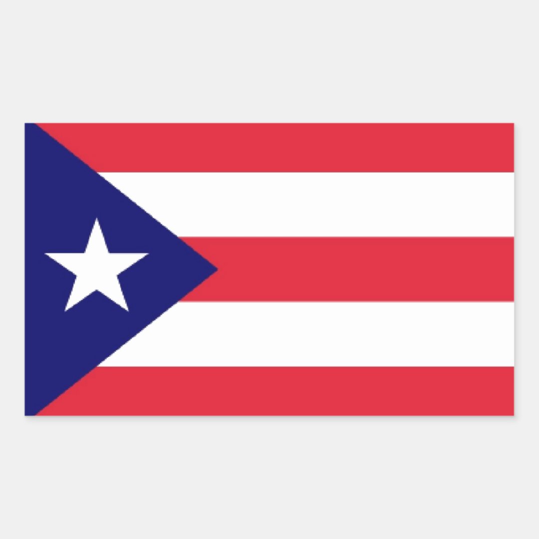 Puerto Rico Flag Rectangular Sticker | Zazzle