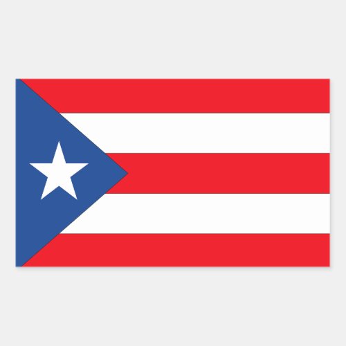 Puerto Rico Flag Rectangular Sticker