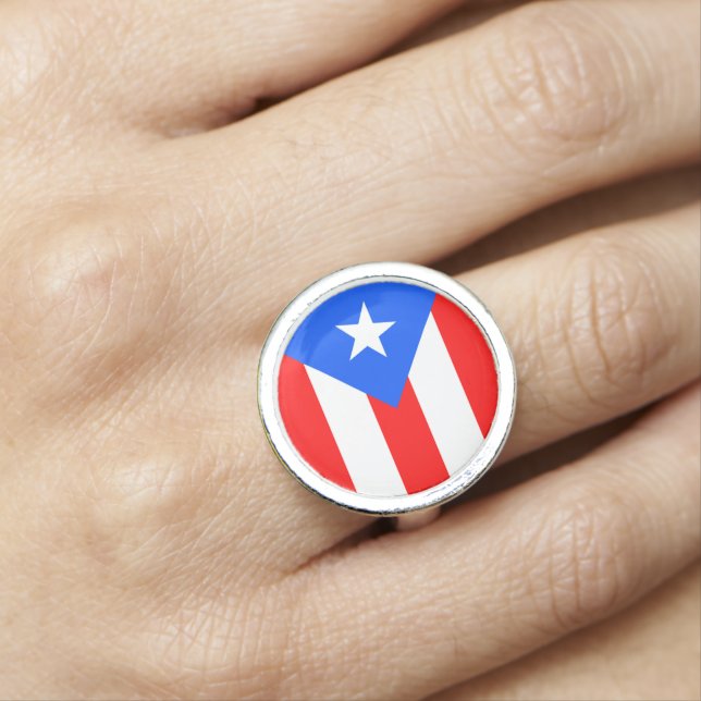 Puerto Rico Flag Ring (In Situ)