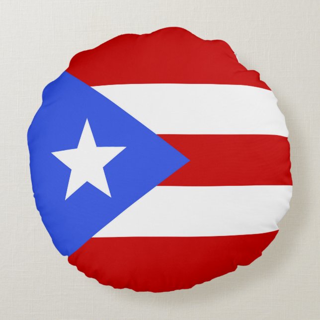 Puerto Rico flag Round Pillow