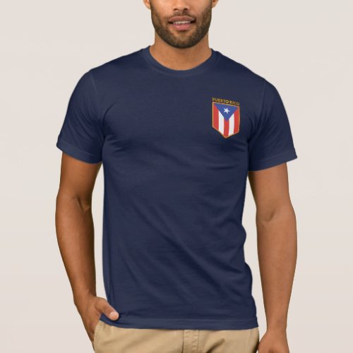 Puerto Rico Flag Shield  Text T_Shirt