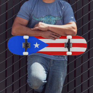 Puerto Rico Flag Skateboard