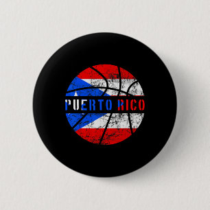 Puerto Rico Flag Sketll Puerto Rico Team Fans Love Button