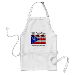 Puerto Rico Flag Spice Jars Apron