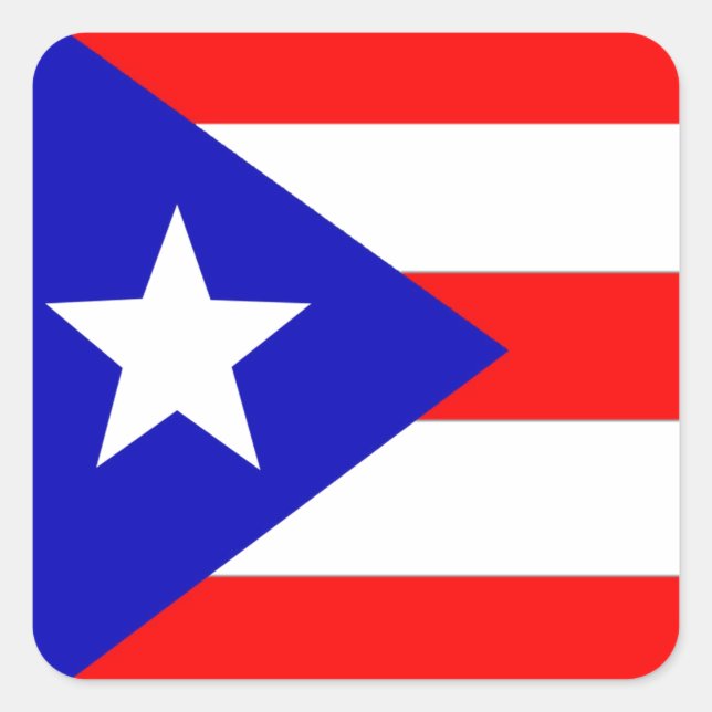 Puerto Rico Flag Square Sticker (Front)