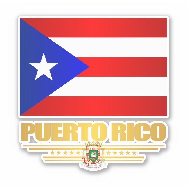 Puerto Rico Flag Sticker (Front)