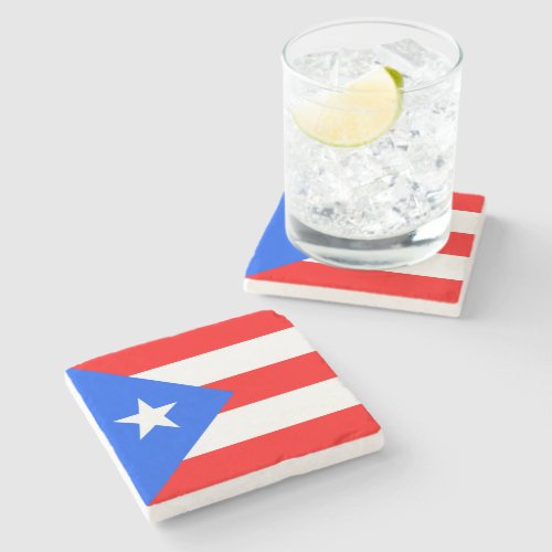 Puerto Rico Flag Stone Coaster