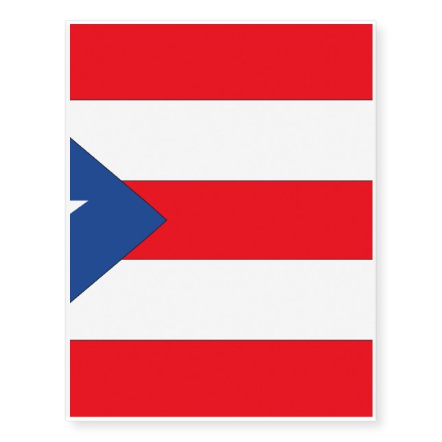 Puerto Rico Flag Temporary Tattoos (Front)