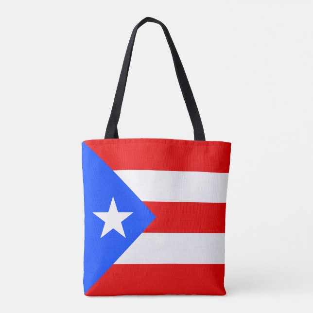 Puerto Rico Flag Tote Bag (Back)