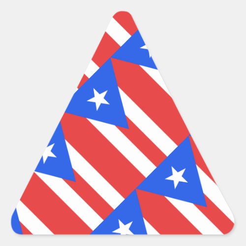 Puerto Rico Flag Triangle Sticker