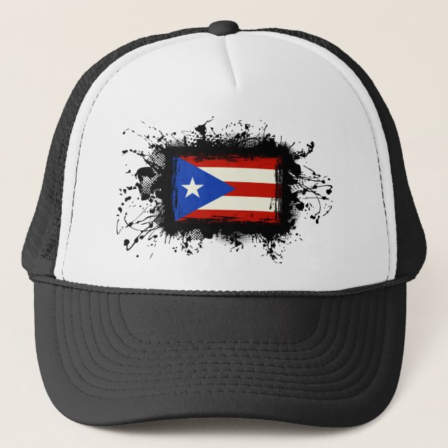 Puerto Rico Flag Trucker Hat (Front)