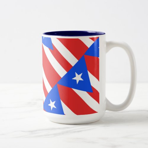 Puerto Rico Flag Two_Tone Coffee Mug