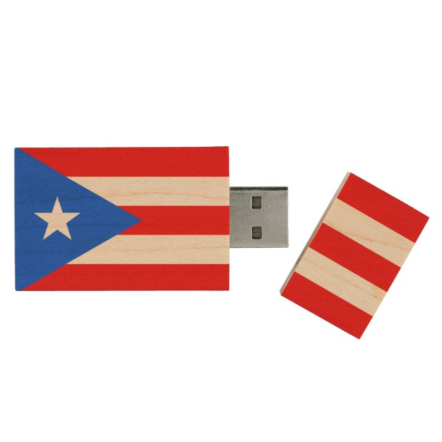 Puerto Rico flag USB pendrive flash drive (Opened)