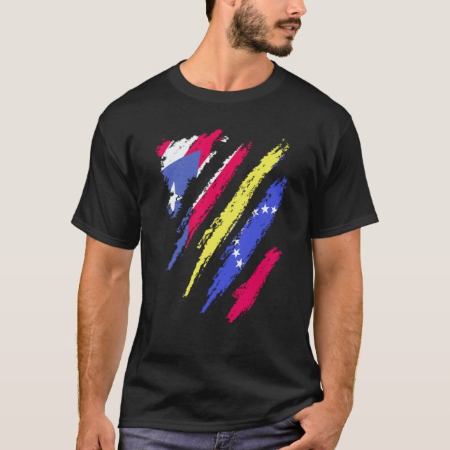 Puerto Rico Flag Venezuela Grown Patriot Country S T-Shirt (Front)