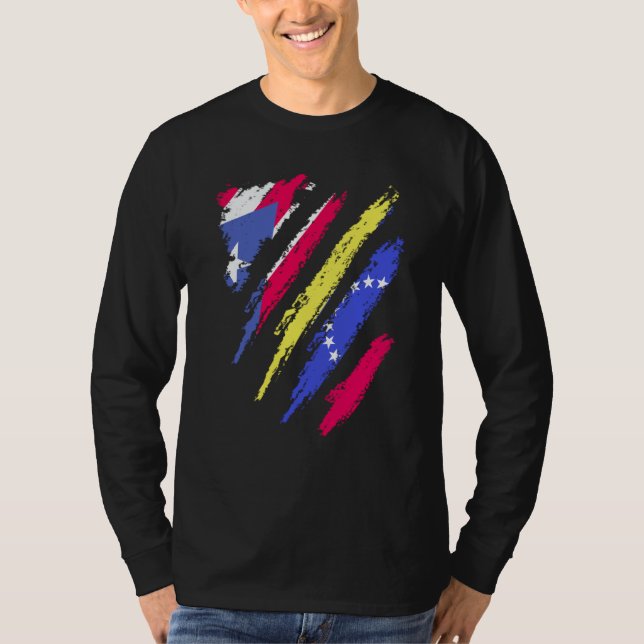 Puerto Rico Flag Venezuela Grown Patriot Country S T-Shirt (Front)