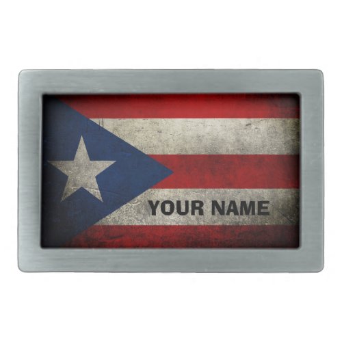 Puerto Rico Flag Vintage Custom Belt Buckle