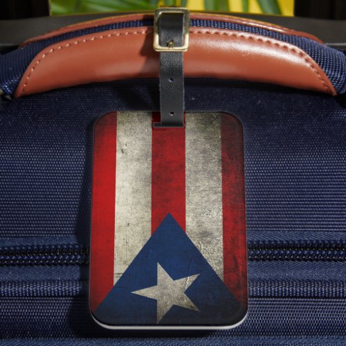 Puerto Rico Flag Vintage Custom Luggage Tag