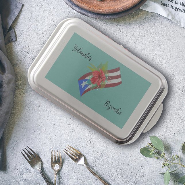 Puerto Rico flag with flor de maga  Cake Pan (Creator Uploaded)