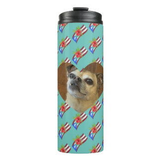 Puerto Rico flag with flor de maga  Thermal Tumbler