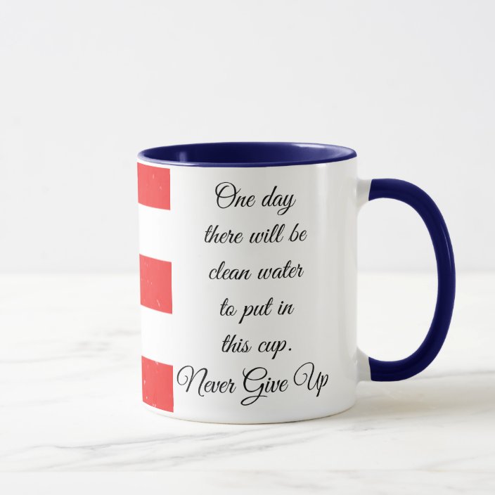 Puerto Rico Flag With Raindrops One Day Quote Mug Zazzle Com