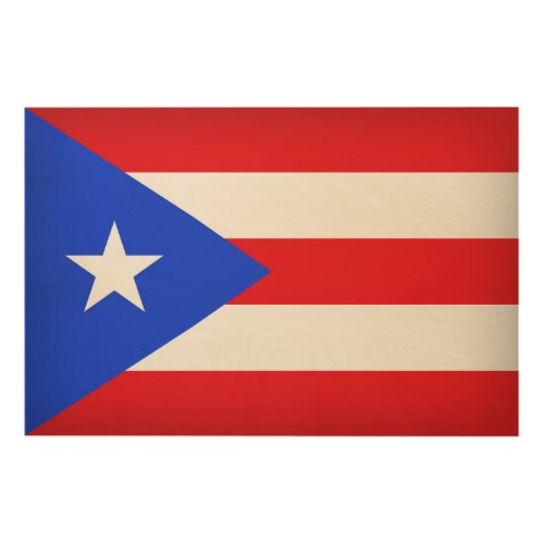 Puerto Rico Flag Wood Wall Decor