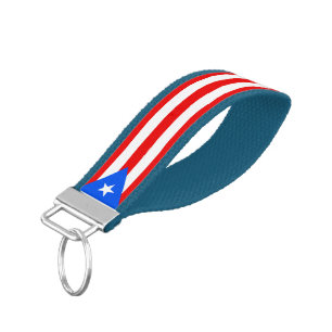 Puerto Rico flag Wrist Keychain
