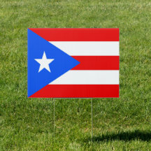 Puerto Rico Flag Yard Sign