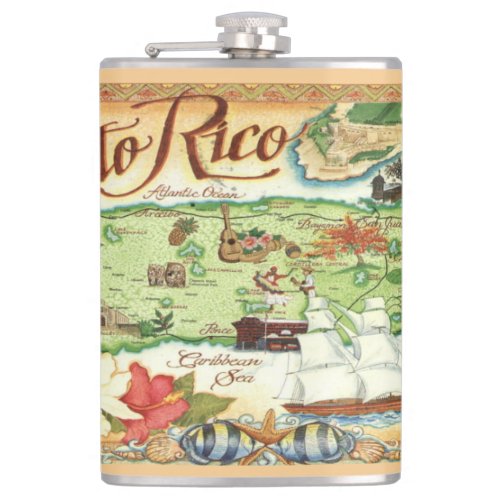 Puerto Rico Flask