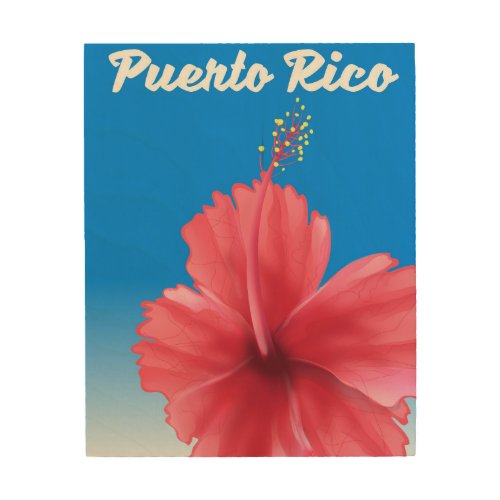 Puerto Rico Flor de maga travel poster